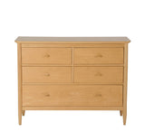Ercol Teramo Oak 5 Drawer Wide Chest