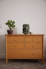 Ercol Teramo Oak 5 Drawer Wide Chest