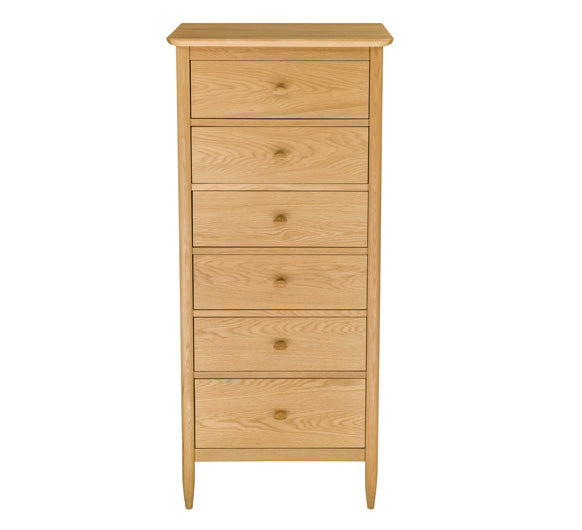 Ercol Teramo Oak 6 Drawer Wide Chest