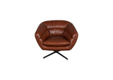 Gilmore Berlin Chestnut Leather Swivel Chair