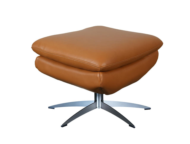 Glen Bergen Tan Leather Ottoman