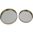 Gold Deco Scallop Antique Trays