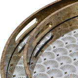 Gold Deco Scallop Antique Trays
