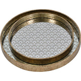 Gold Deco Scallop Antique Trays
