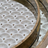 Gold Deco Scallop Antique Trays