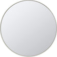 Greige Round Mirror