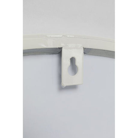Greige Round Mirror