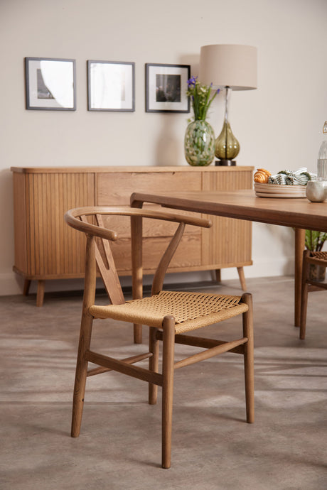 Hugo Wishbone Chair with Dark Legs
