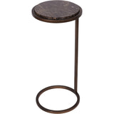 Iota Accent Table Brown Marble