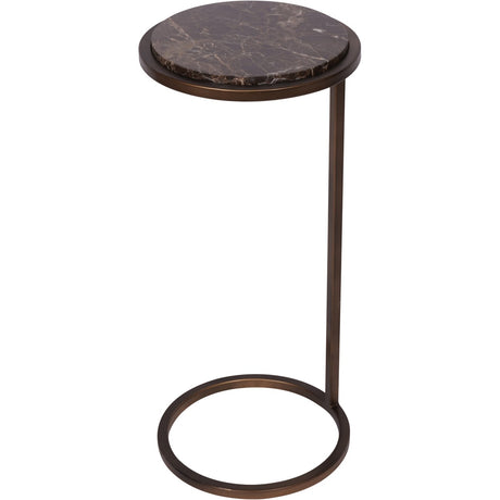 Iota Accent Table Brown Marble
