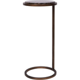 Iota Accent Table Brown Marble