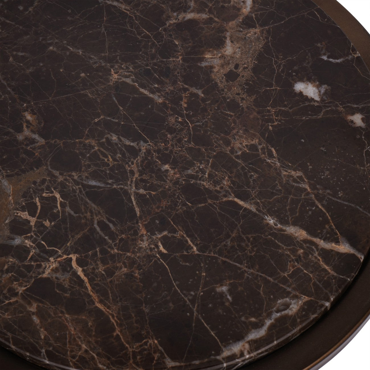 Iota Accent Table Brown Marble