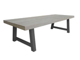 Kingsville Garden Dining Set Graphite 195cm