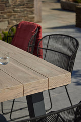 Kingsville Garden Dining Set Graphite 195cm