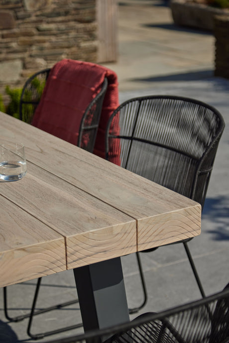 Kingsville Garden Dining Set Graphite 195cm