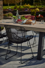 Kingsville Garden Dining Set Graphite 195cm