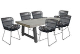 Kingsville Garden Dining Set Graphite 240cm