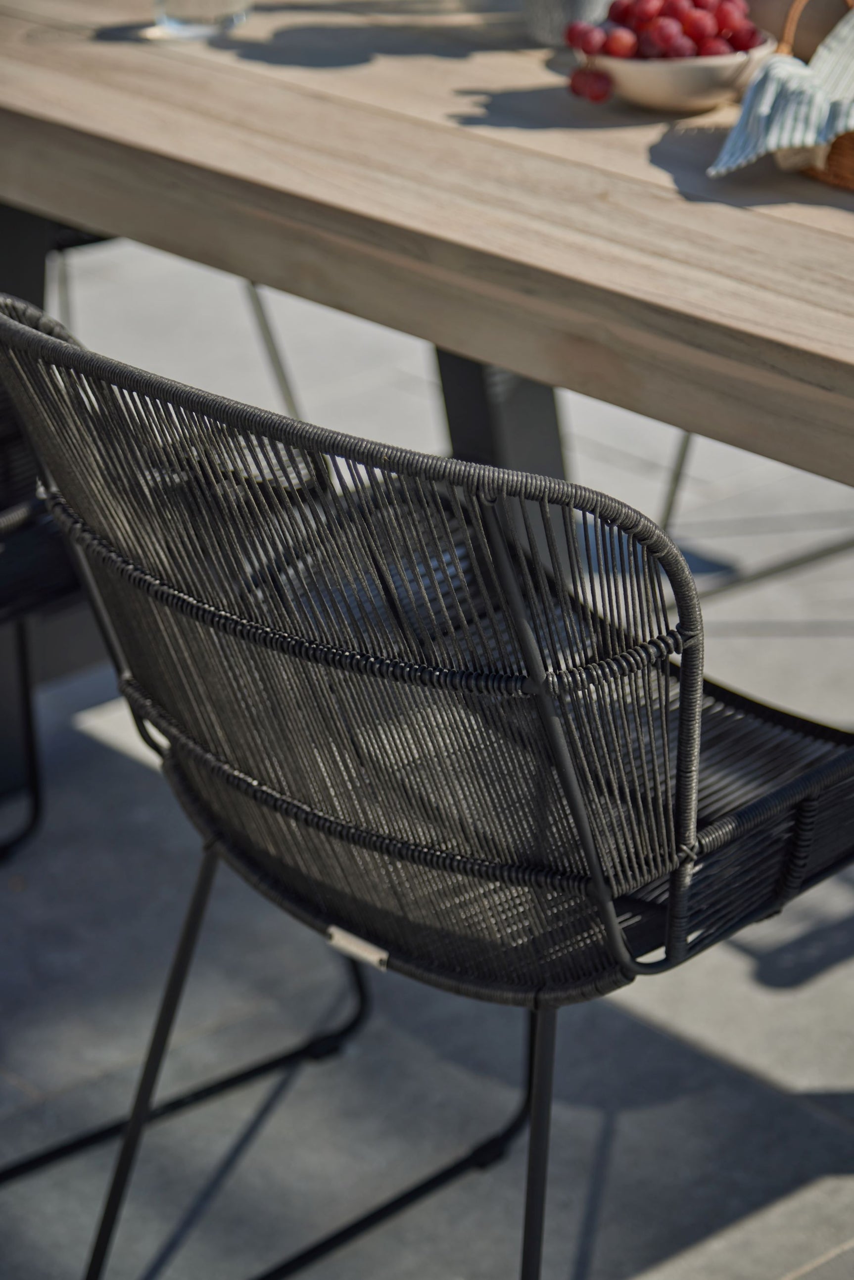 Kingsville Garden Dining Set Graphite 240cm