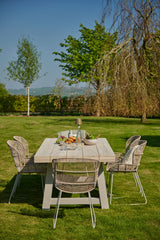 Kingsville Garden Dining Set Linen 195cm
