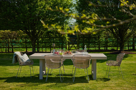 Kingsville Garden Dining Set Linen 195cm