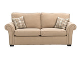 Lancaster 3 Seater Fabric Sofa Bed Beige