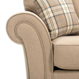 Lancaster 3 Seater Fabric Sofa Bed Beige