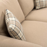 Lancaster 3 Seater Fabric Sofa Bed Beige