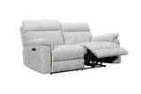 Lazzaro Power Recliner 3 Seater Sofa Odyssey Frost