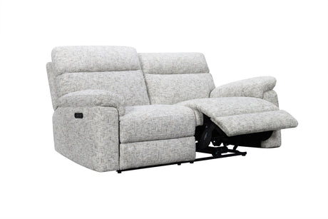 Lazzaro Power Recliner 3 Seater Sofa Odyssey Frost