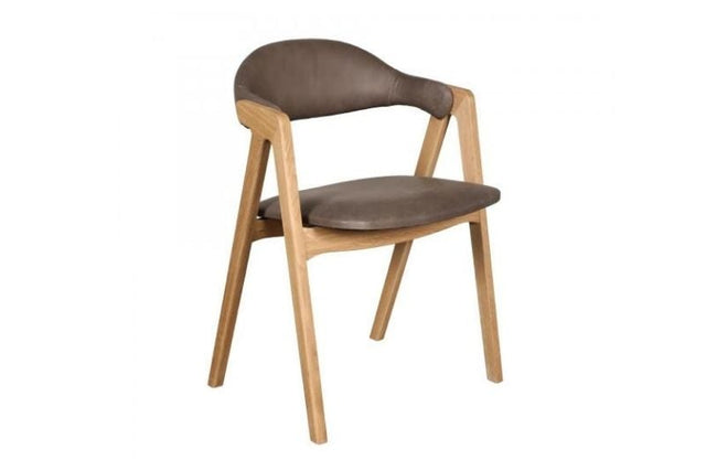 Lexine Chair Grey Leather