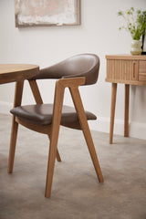 Lexine Chair Grey Leather