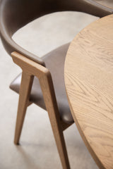 Lexine Chair Grey Leather