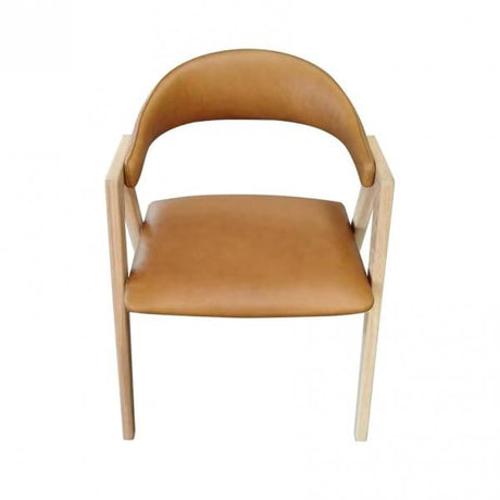 Lexine Dining Chair Tan Leather