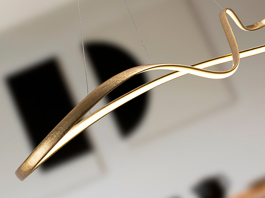 Lia Large Gold Pendant Lamp