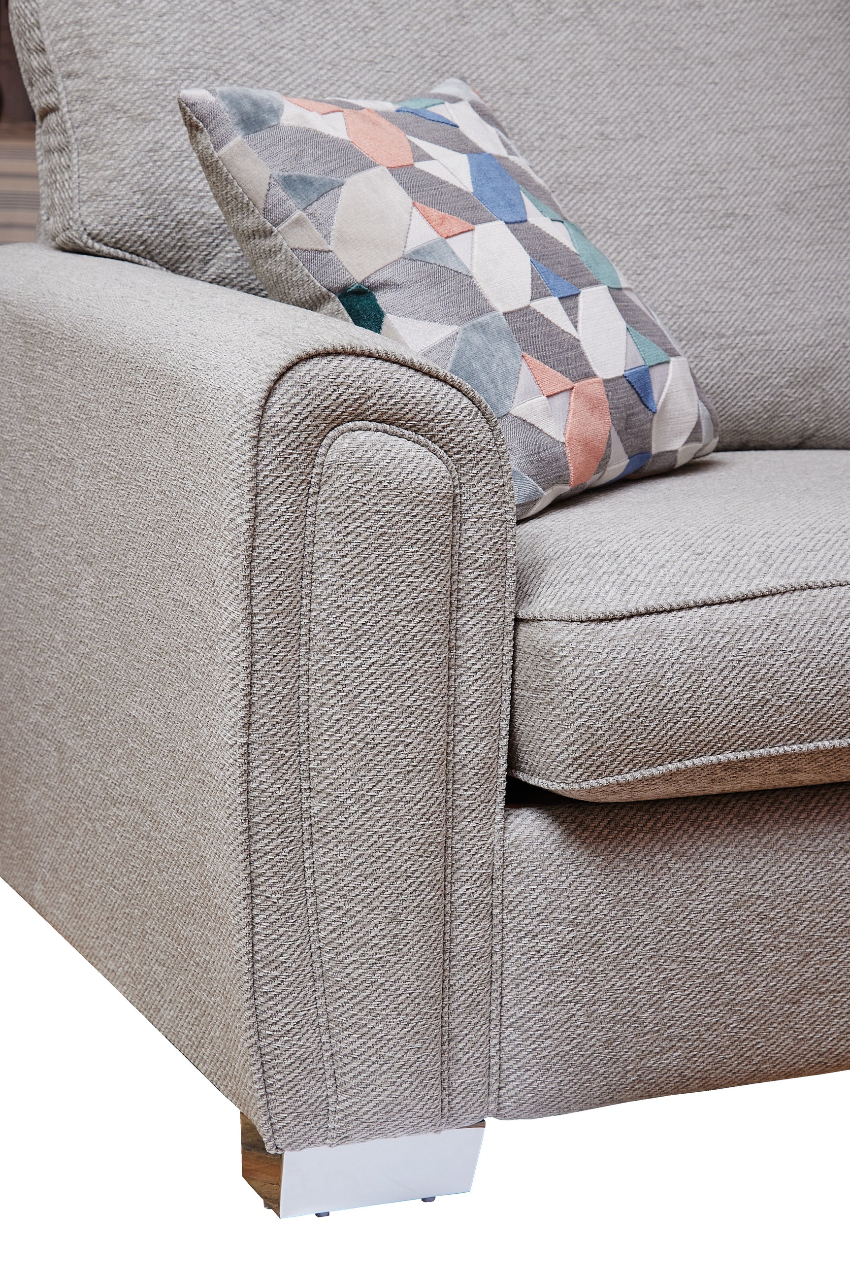 Louisiana 3 Seater Fabric Sofa Bed Grey