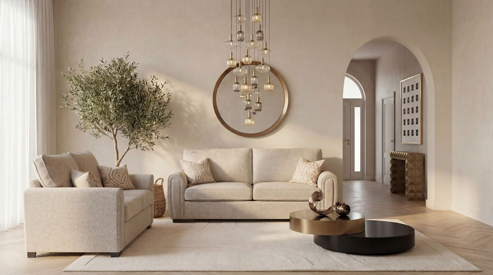 Louisiana Natural Diamond 4 Seater Sofa