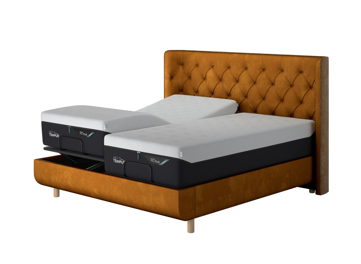 Tempur Ergo Gold Fabric Adjustable Bed Frame & Headboard 6ft Super King