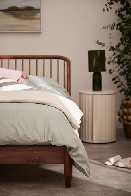 Malmo Natural Walnut Bed Frame