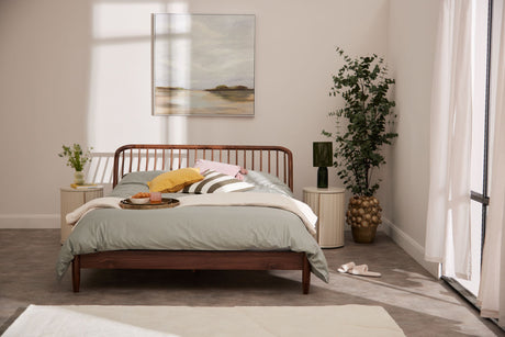 Malmo Natural Walnut Bed Frame