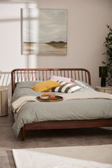 Malmo Natural Walnut Bed Frame