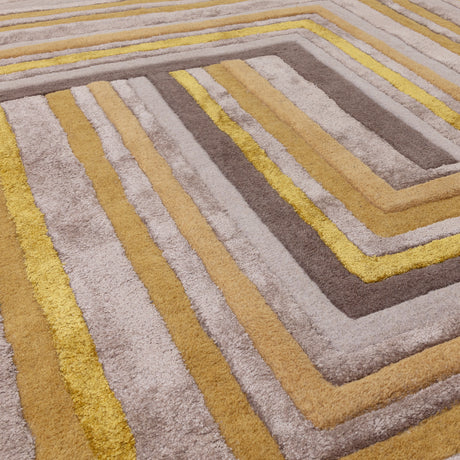 Matrix Network Rug Gold