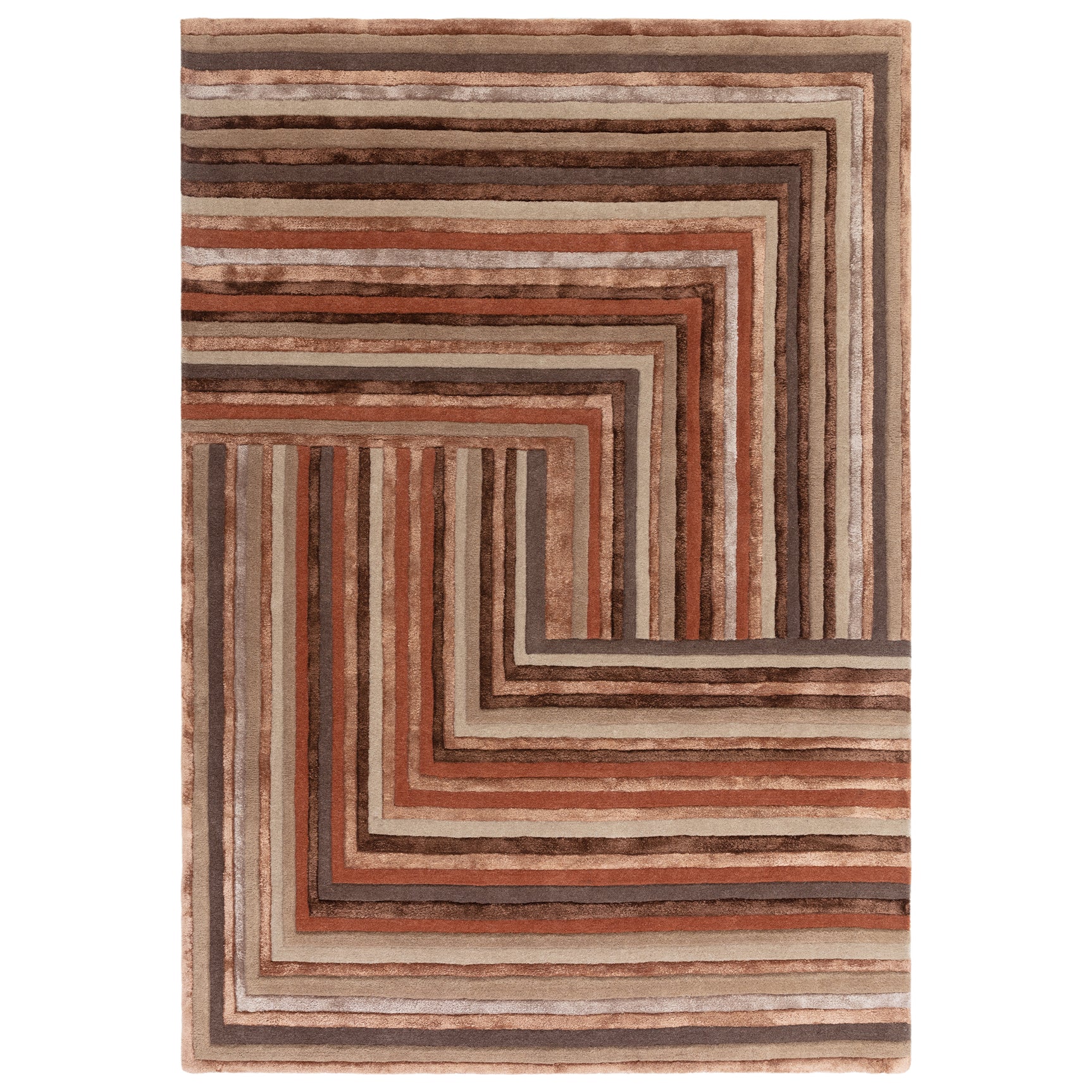 Matrix Network Rug Terracotta