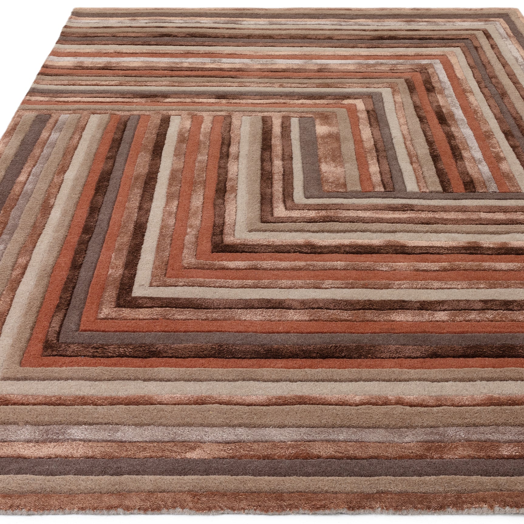 Matrix Network Rug Terracotta