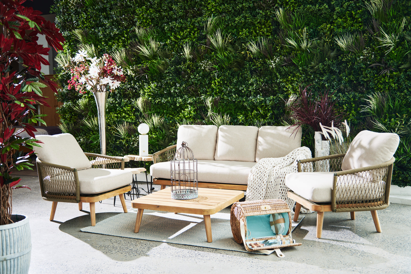 Maui 4 Piece Garden Lounge Set - Clearance Cork