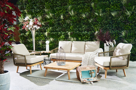 Maui 4 Piece Garden Lounge Set - Clearance Cork