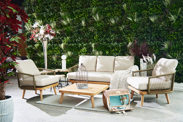 Maui 4 Piece Garden Lounge Set - Clearance Cork