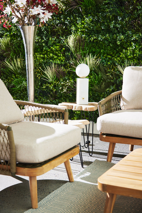 Maui 4 Piece Garden Lounge Set - Clearance Cork