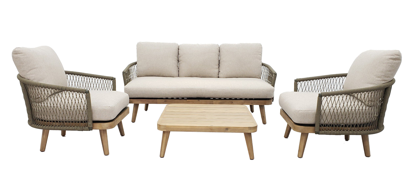 Maui 4 Piece Garden Lounge Set - Clearance Cork