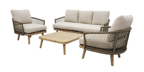 Maui 4 Piece Garden Lounge Set - Clearance Cork