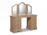 Merville Oak Dressing Table and Mirror